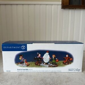 Dept 56 Trick-Or-Treat Kids Set Of 3 Halloween Accessory Snow Village #54937